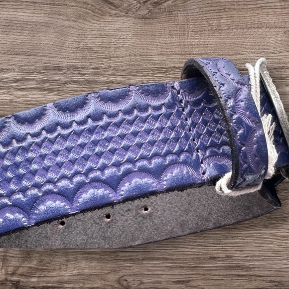 NWT Free People Duke Concho Belt in Blackberry - Picture 6 of 7